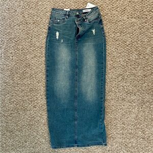 Blank NYC Maxi Jean Skirt NWT